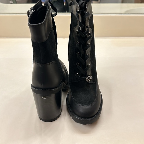 Coach Ankle boots, black suede with black trim size 8 - Picture 7 of 7